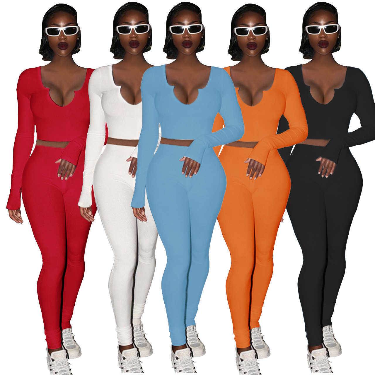 Designers Women sports tracksuits Clothes 2021 autumn winter V-neck thread long sleeve Pants Set two-piece Set sportwear, Black
Designers Women sports tracksuits Clothes 2021 autumn winter V-neck thread long sleeve Pants Set two-piece Set sportwear, Black