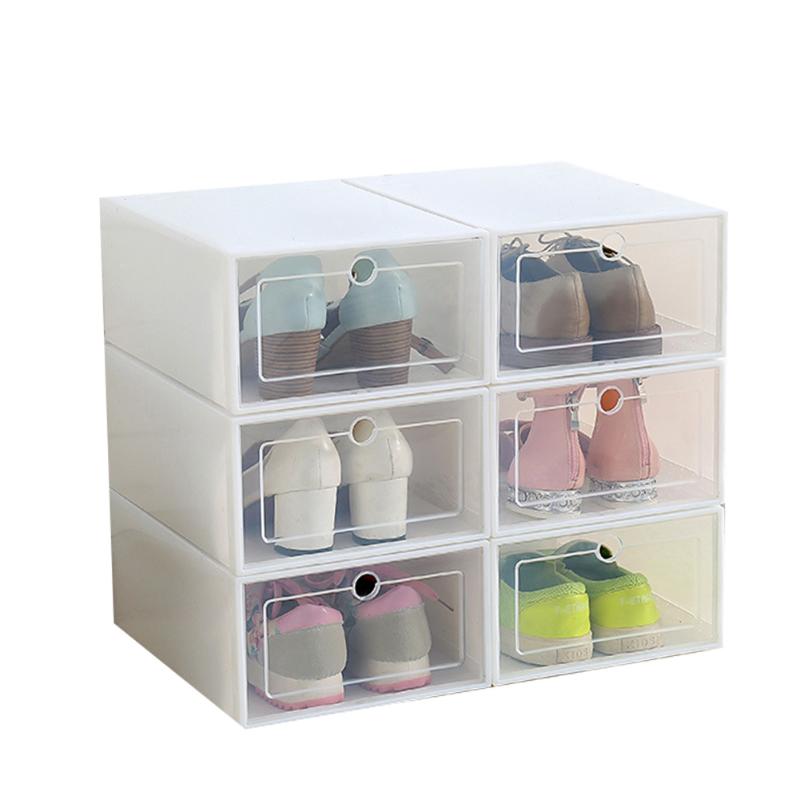 Pcs Transparent Shoe Box Flip Design Plastic Storage Case Organizer Dustproof For Home J99Store Clothing & Wardrobe