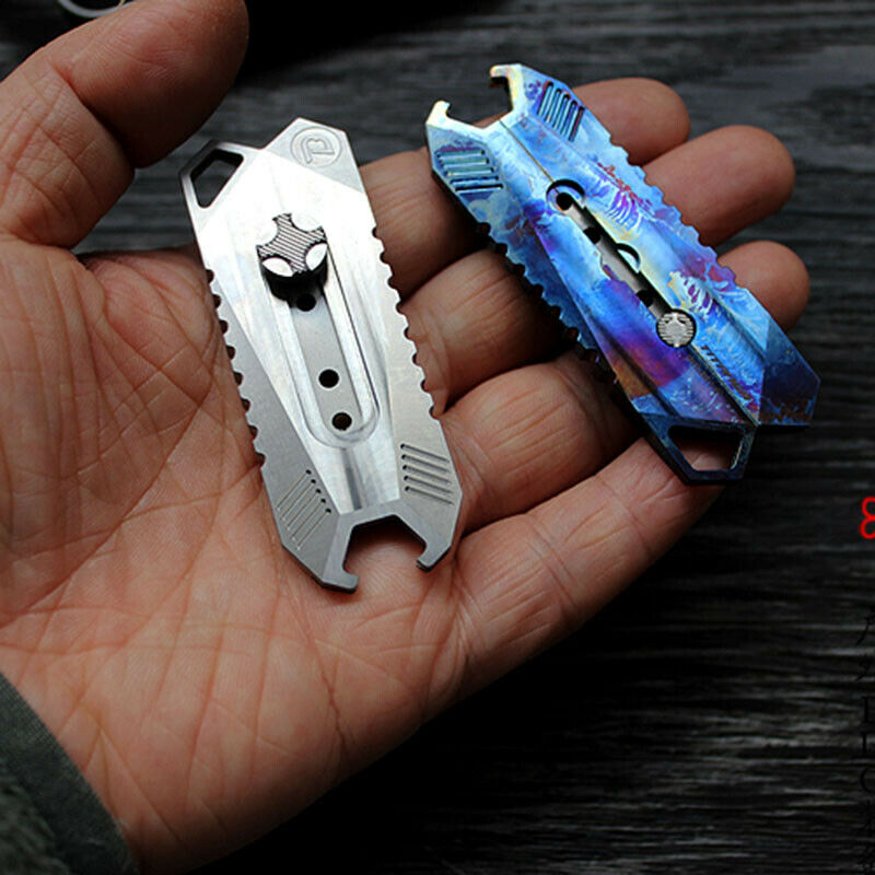 EDC TITANER TC4 Titanium Ti Utility Knife Cutter Key Chain Outdoor Multi Opener Flashlight Umbrella Cord Pendant OT220
EDC TITANER TC4 Titanium Ti Utility Knife Cutter Key Chain Outdoor Multi Opener Flashlight Umbrella Cord Pendant OT220