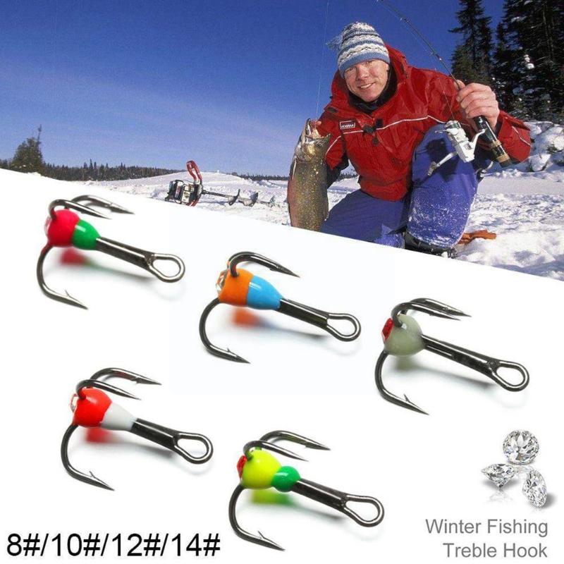 Fishing Hooks Colorful High Carbon Steel Baits Three-jaw Hook Ice Camping Winter Lures Tackle Outdoor T4O9
Fishing Hooks Colorful High Carbon Steel Baits Three-jaw Hook Ice Camping Winter Lures Tackle Outdoor T4O9