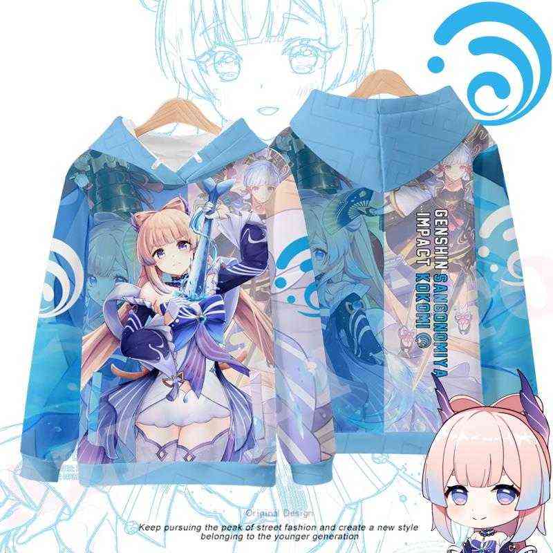 Genshin Impact Sangonomiya Kokomi 3D Print Hoodies Fashion Winer Suit Sportswear Hooded Youthful Kawaii Women/Men The hooded Y1109, As shown
Genshin Impact Sangonomiya Kokomi 3D Print Hoodies Fashion Winer Suit Sportswear Hooded Youthful Kawaii Women/Men The hooded Y1109, As shown