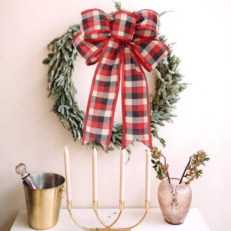 Christmas Decorations Ribbon Wreath Bow - 10in Wide 18in Long Tails Tree Winter Decoration Decor Front Door
Christmas Decorations Ribbon Wreath Bow - 10in Wide 18in Long Tails Tree Winter Decoration Decor Front Door