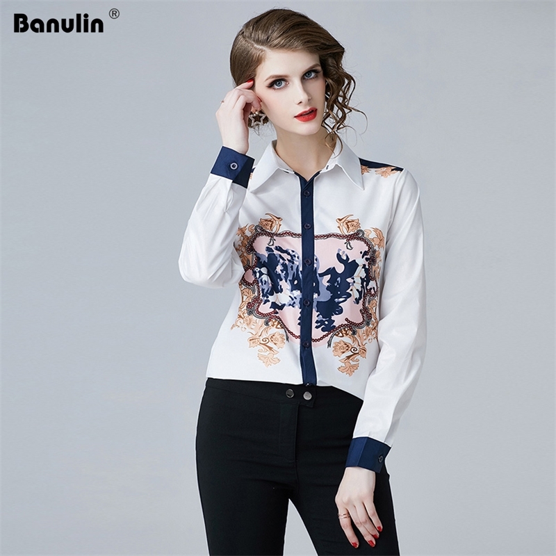 Banulin Runway Fashion Spring Blouses Women Shirts Long Sleeve High Quality White Floral Print Plus Size Tops And 210603
Banulin Runway Fashion Spring Blouses Women Shirts Long Sleeve High Quality White Floral Print Plus Size Tops And 210603