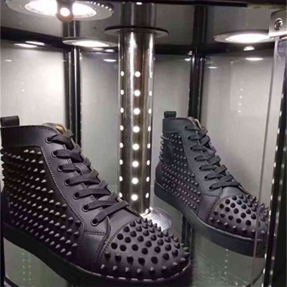 Perfect Gift Spikes High Top Red Bottom Studded Sneakers Shoes Women,Men Luxury Designer Flat Casual Red Sole Autumn Winter Traine bartow, Black
Perfect Gift Spikes High Top Red Bottom Studded Sneakers Shoes Women,Men Luxury Designer Flat Casual Red Sole Autumn Winter Traine bartow, Black