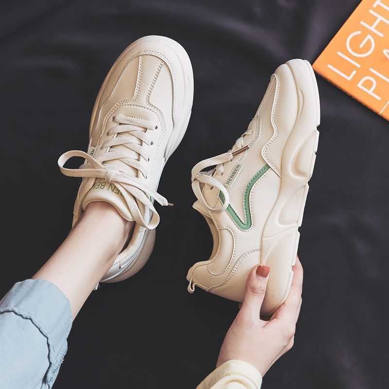 2021 Spring and Autumn New Sports Shoes Women's Korean Flat Casual Running Sneakers Y0907
