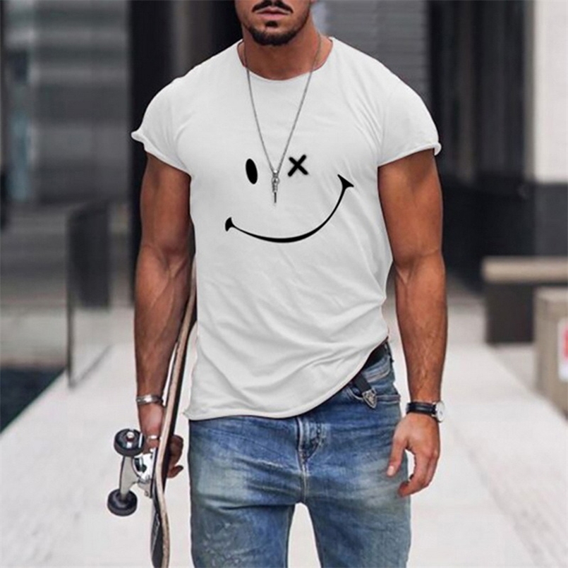 WENYUJH Summer Casual Short Sleeve T-Shirts For Mens Fashion Smiley Face Print O-Neck Pullover Tops Plus Size Male Tee 210707, Black
WENYUJH Summer Casual Short Sleeve T-Shirts For Mens Fashion Smiley Face Print O-Neck Pullover Tops Plus Size Male Tee 210707, Black
