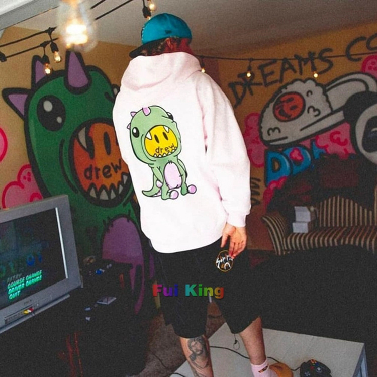 Designer Drew house Hoodies Hip Hop Trendy Little Dinosaur Cotton Hooded Pullover Sweater Couple Wear for Men and Women Fashion Loose, White
Designer Drew house Hoodies Hip Hop Trendy Little Dinosaur Cotton Hooded Pullover Sweater Couple Wear for Men and Women Fashion Loose, White