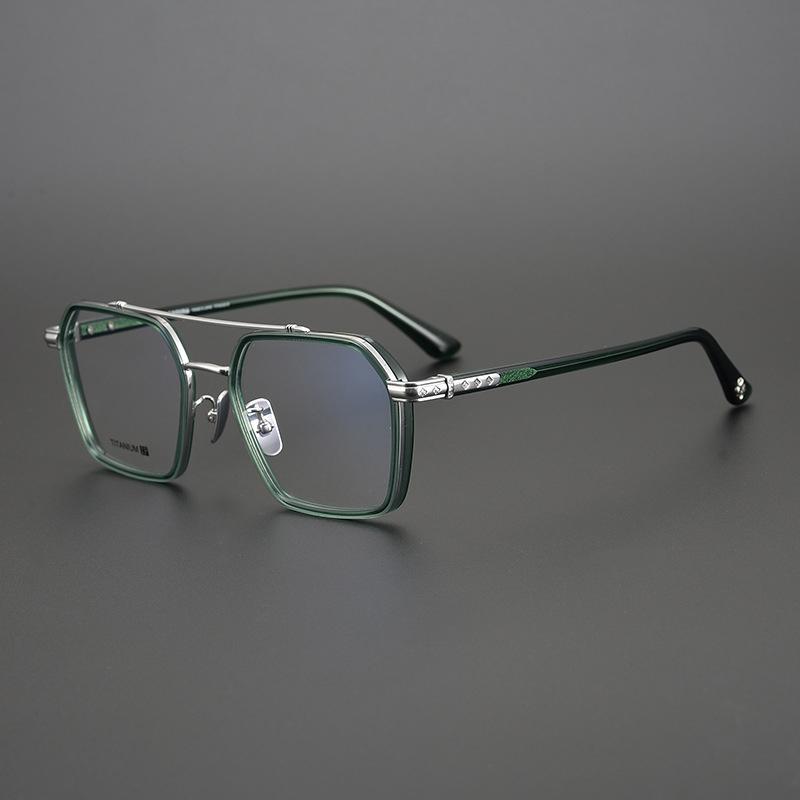 Fashion Sunglasses Frames Oversized Titanium Frame Acetate Eyeglasses Men Women Prescription Optical Glasses Myopia Eyewear
