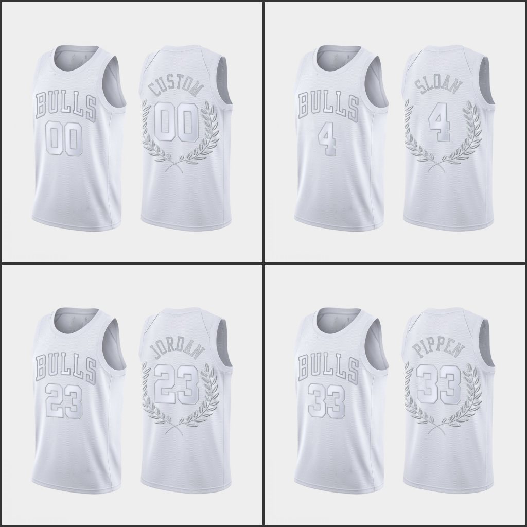 Chicago's Bulls's Men Jerry Sloan Michael Jor dan Scottie Pippen Custom Platinum Limited Glory Retired Jersey
Chicago's Bulls's Men Jerry Sloan Michael Jor dan Scottie Pippen Custom Platinum Limited Glory Retired Jersey