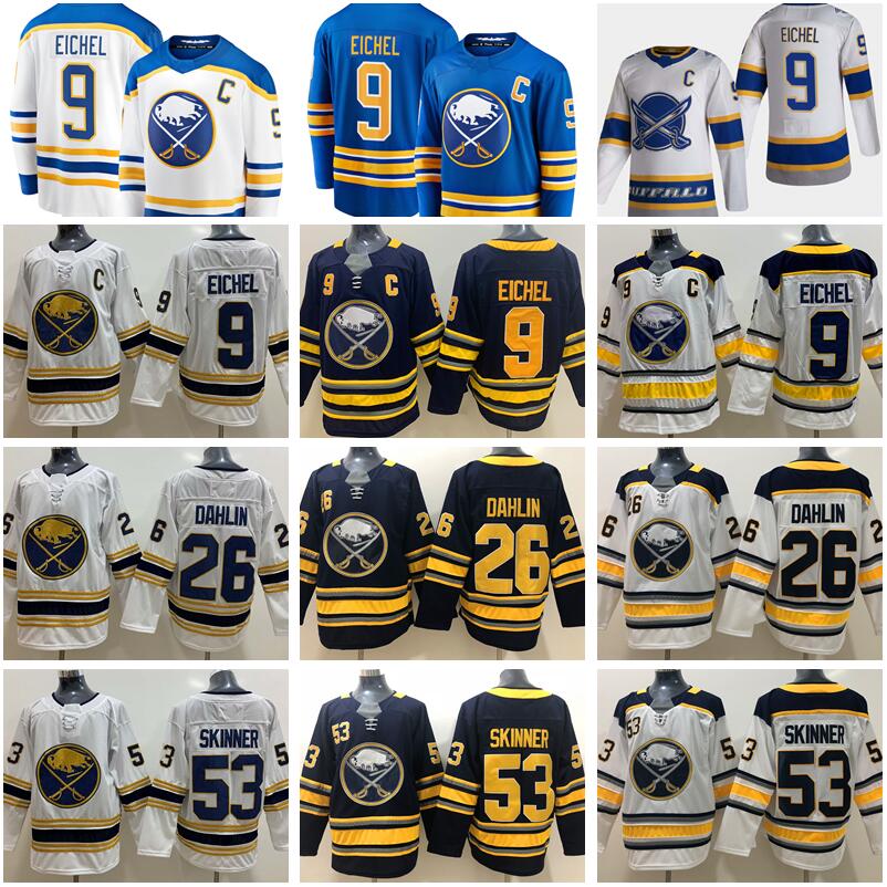 Reverse Retro Buffalo Sabres 9 Jack Eichel Jersey Hockey 26 Rasmus Dahlin 53 Jeff Skinner 50TH Royal Navy Blue White Stitched Man Woman Kids, Women new white
Reverse Retro Buffalo Sabres 9 Jack Eichel Jersey Hockey 26 Rasmus Dahlin 53 Jeff Skinner 50TH Royal Navy Blue White Stitched Man Woman Kids, Women new white
