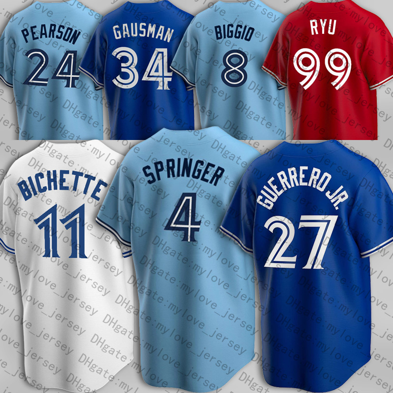 Toronto 27 Vladimir Guerrero Jr. Blue 4 George Springer Jays Jersey Baseball Bo Bichette Matt Chapman Kevin Gausman Jerseys Cavan Biggio Nate Pearson Gurriel Jr. Kirk, Woman custom jersey (ln)
Toronto 27 Vladimir Guerrero Jr. Blue 4 George Springer Jays Jersey Baseball Bo Bichette Matt Chapman Kevin Gausman Jerseys Cavan Biggio Nate Pearson Gurriel Jr. Kirk, Woman custom jersey (ln)