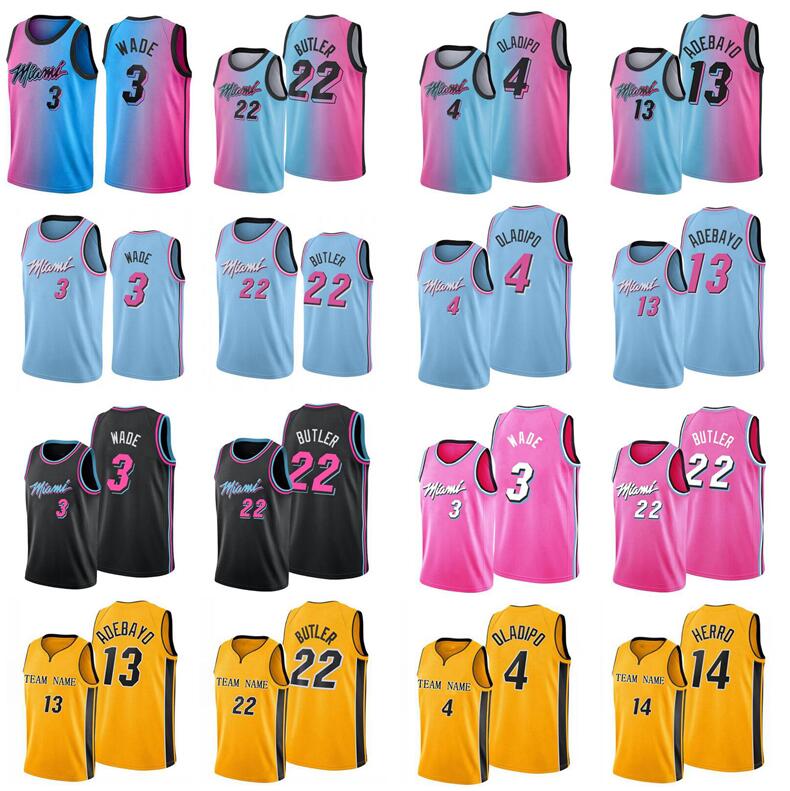 Men S-2XL basketball Jerseys 3 Wade 22 Jimmy Butler 4 Victor Oladipo 13 Bam Adebayo 14 Tyler Herro 25 Kendrick Nunn white black blue City ve, Black;red 
Men S-2XL basketball Jerseys 3 Wade 22 Jimmy Butler 4 Victor Oladipo 13 Bam Adebayo 14 Tyler Herro 25 Kendrick Nunn white black blue City ve, Black;red