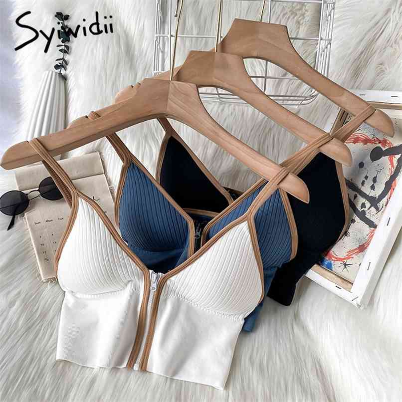 Zipper Camis Women V-Neck Tops Casual Sexy Solid White Black Tank Spring Summer Fashion Short Clothing 210607, Blue
Zipper Camis Women V-Neck Tops Casual Sexy Solid White Black Tank Spring Summer Fashion Short Clothing 210607, Blue