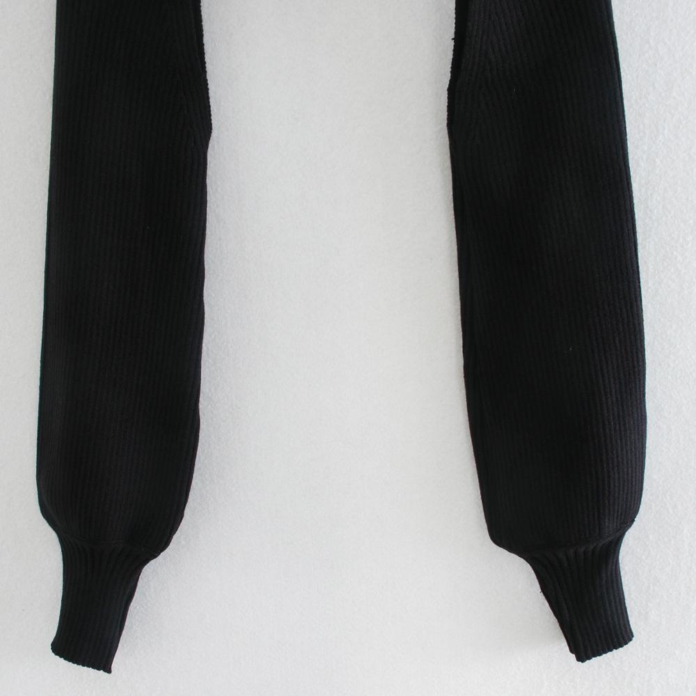 Casual Woman Black Turtleneck Short Kniteed Tops Fashion Ladies Autumn Long Sleeve Sweaters Female Chic Outerwears 210515