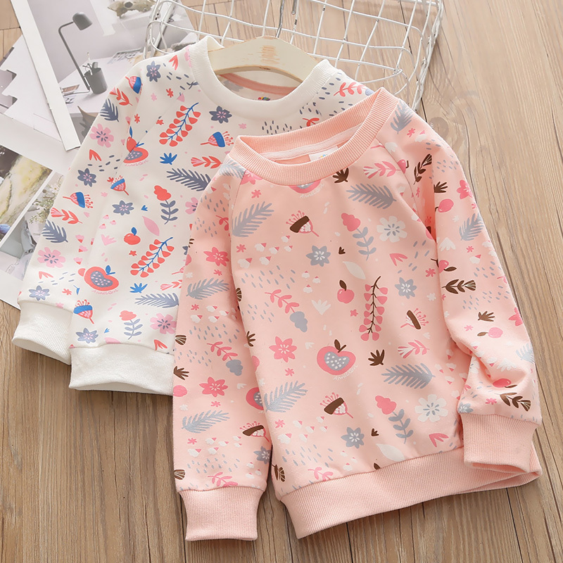 Autumn Spring Fashion 2-4 5 6 7 8 9 10 Years Children'S Causual Pullover Tops O Neck Long Sleeve Kids Baby Girl Sweatshirts 220309