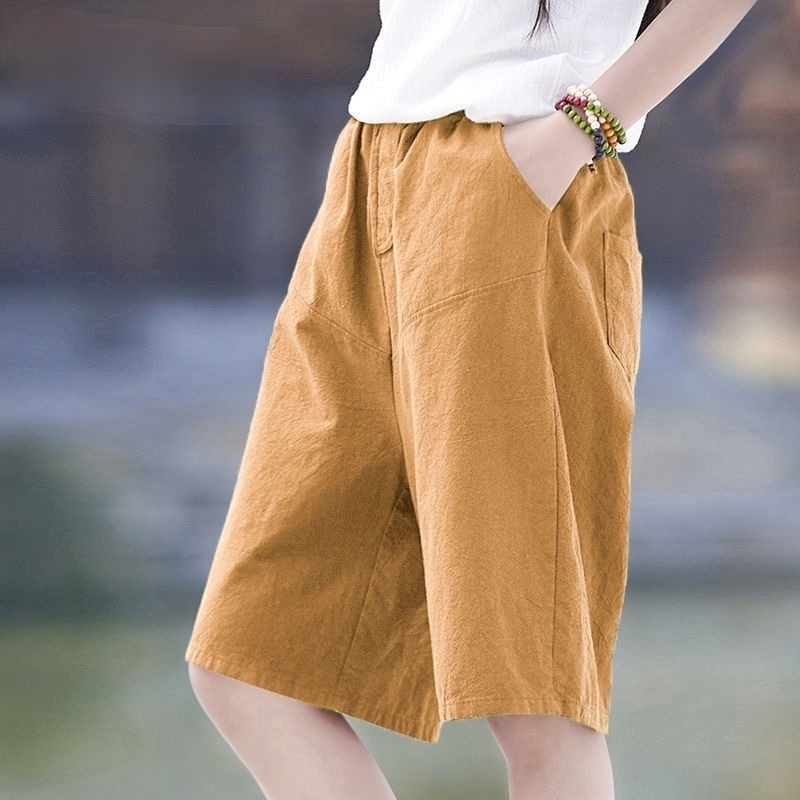 Summer Straight Shorts Women High Waist Cotton Linen Half-length Pants Streetwear Casual Loose Female Pockets Solid Bottoms 210603, Red
Summer Straight Shorts Women High Waist Cotton Linen Half-length Pants Streetwear Casual Loose Female Pockets Solid Bottoms 210603, Red