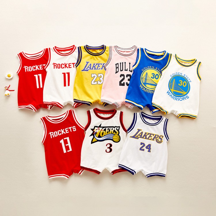2021 summer Basketball Sleeveless Romper Baby Clothes for Newborns one piece kids Clothing Set Sport Jumpsuit Cotton Tracksuits
2021 summer Basketball Sleeveless Romper Baby Clothes for Newborns one piece kids Clothing Set Sport Jumpsuit Cotton Tracksuits