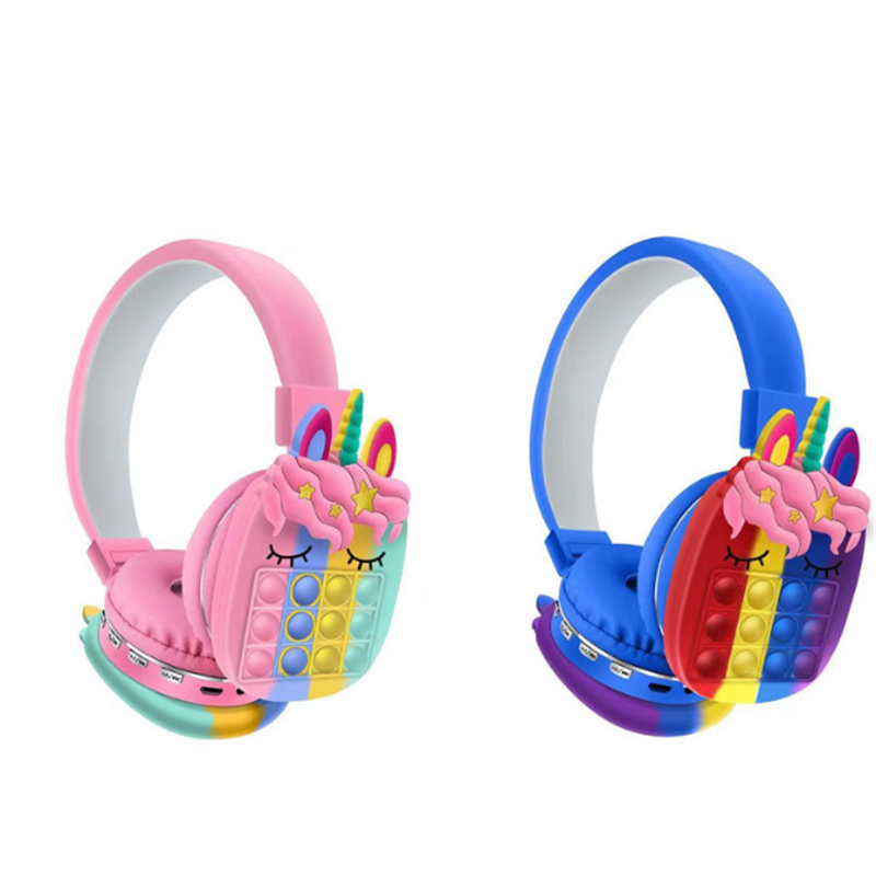 Headband Cartoon Earphones Popping It Fidget Relieve Stress Toys Rainbow Bubble Wireless Stereo Unicorn Headphone, Mixed color
Headband Cartoon Earphones Popping It Fidget Relieve Stress Toys Rainbow Bubble Wireless Stereo Unicorn Headphone, Mixed color