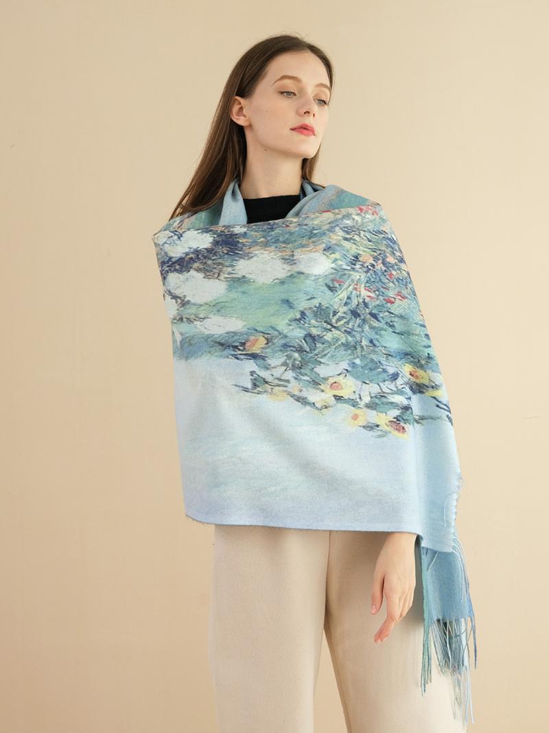 Hats, Scarves & Gloves Sets Autumn And Winter Solid Color Advanced Elegant Light Blue Line Design Women's Scarf Pure Cotton Package Mail Tas
Hats, Scarves & Gloves Sets Autumn And Winter Solid Color Advanced Elegant Light Blue Line Design Women's Scarf Pure Cotton Package Mail Tas