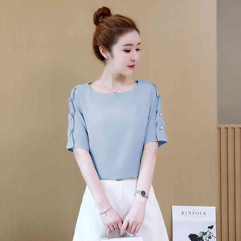 womens tops and blouses chiffon blouse plus size women blusas femininas elegante shirt streetwear 2834 50 210427