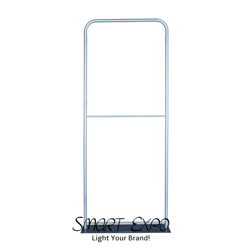 Free-standing Floor Banner Stand Poster Advertising Display Board with Black Steel Plate Base Tension Fabric Graphic Portable Carry Bag