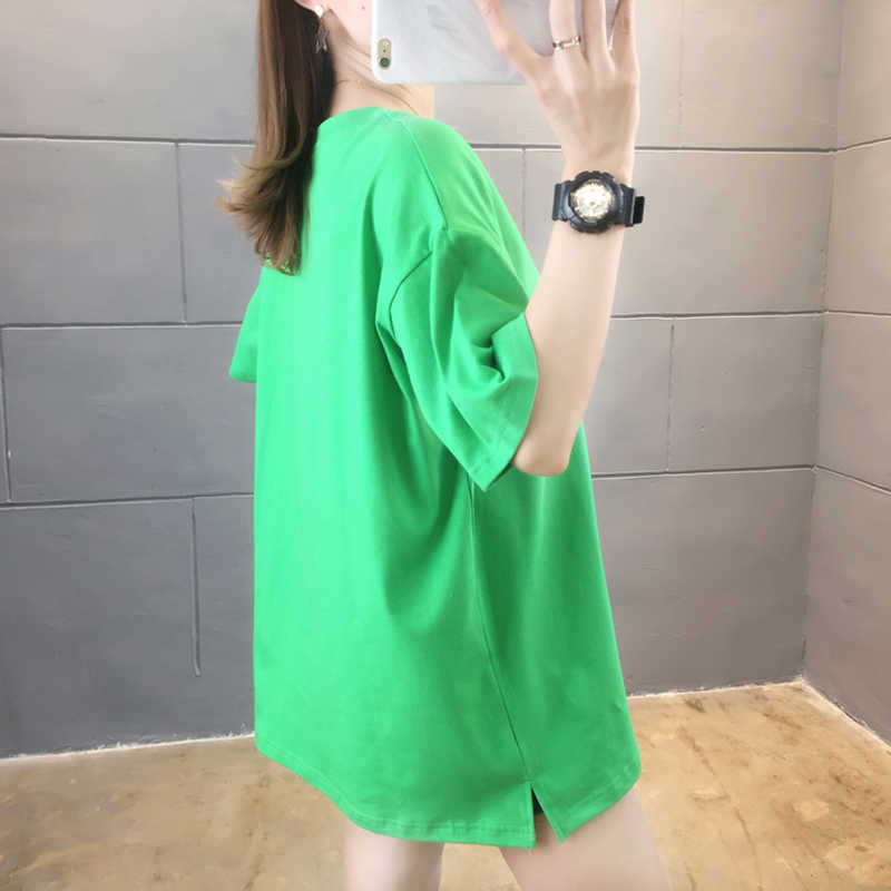 Tee Shirt Femme Loose Women Fashion Korean Clothes Floral Print shirt Summer ops Short Sleeve Female 210615Z