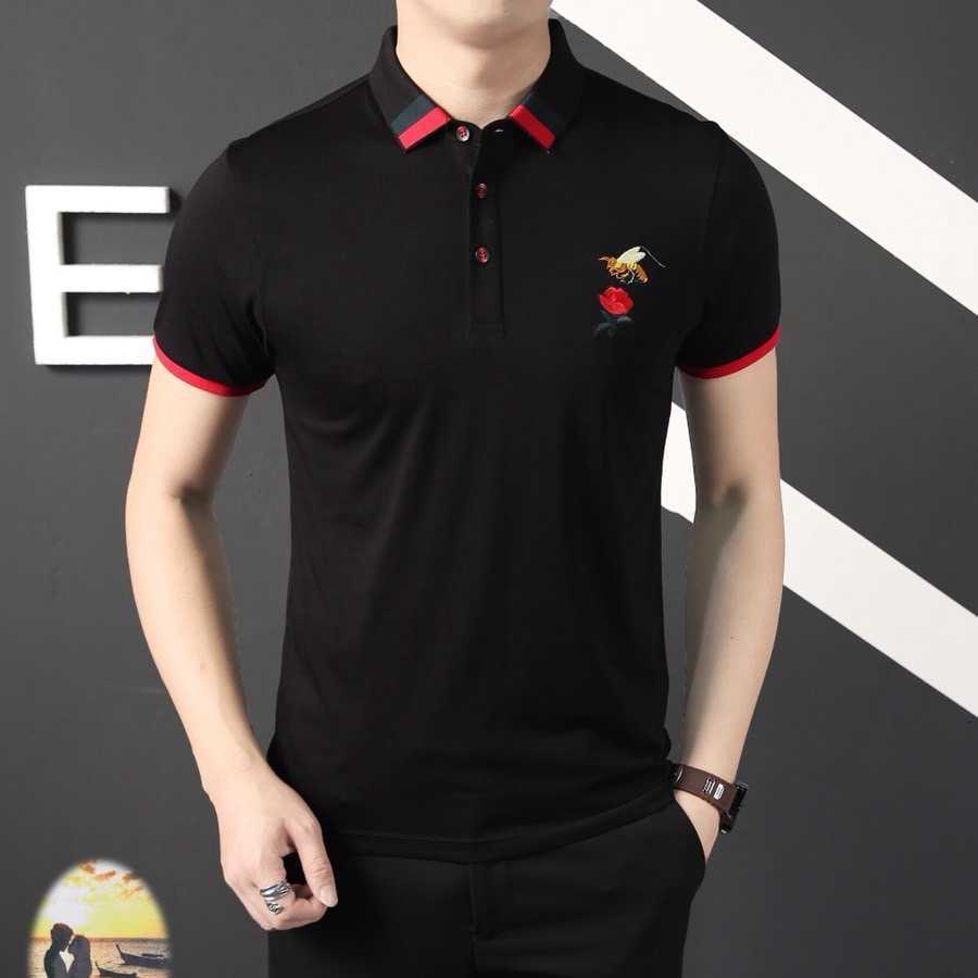 Men's Polos Mens Clothing Classic Summer Brand Short Sleeve Polo Shirt Men Casual Regular Cotton Luxury Designer Homme Solid Slim 65J4