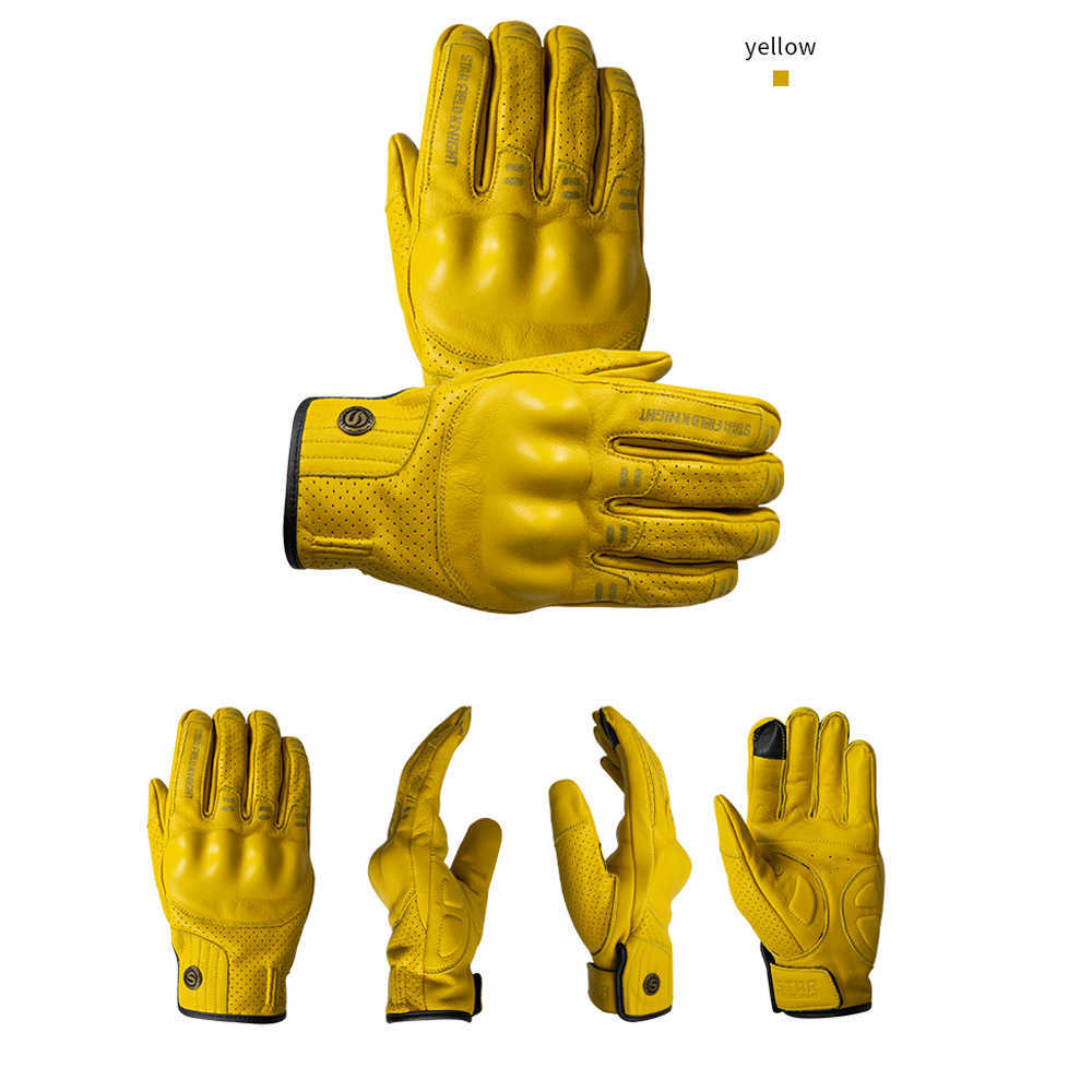 SFK Retro Motorcycle Gloves Breathable Goatskin Motorcycle Gloves Retro Touch Screen Modified Four Seasons Gloves H1022, Gold
SFK Retro Motorcycle Gloves Breathable Goatskin Motorcycle Gloves Retro Touch Screen Modified Four Seasons Gloves H1022, Gold