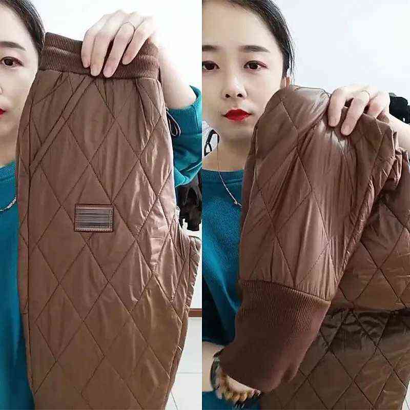 Winter Women Down Pants Plus Size 4xl Trousers Fashion Thick Warm Thermal Female High Waist Straight Cotton 211115