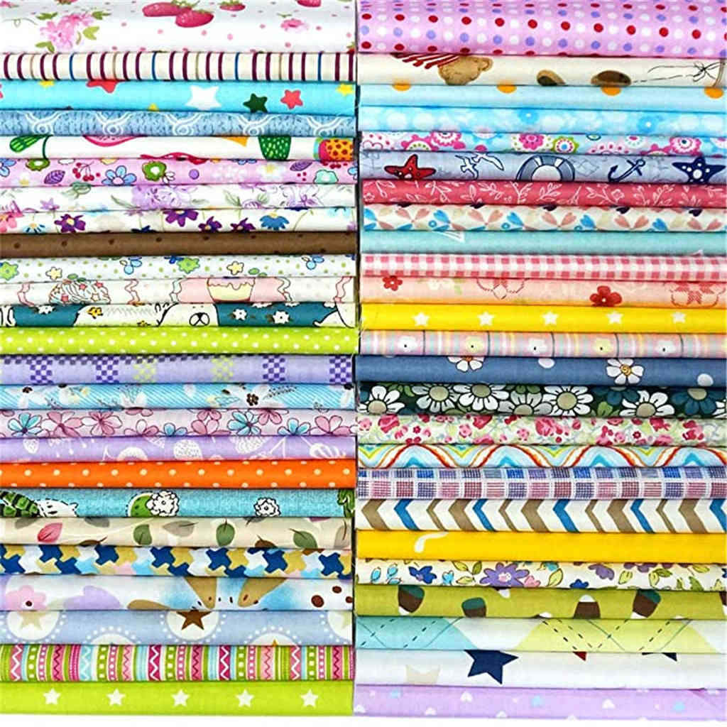 Textile fabrics of cotton 25pc printed fabric various random color patterns 30x30cm non-standard repetitive fabrics diy hand-made material
