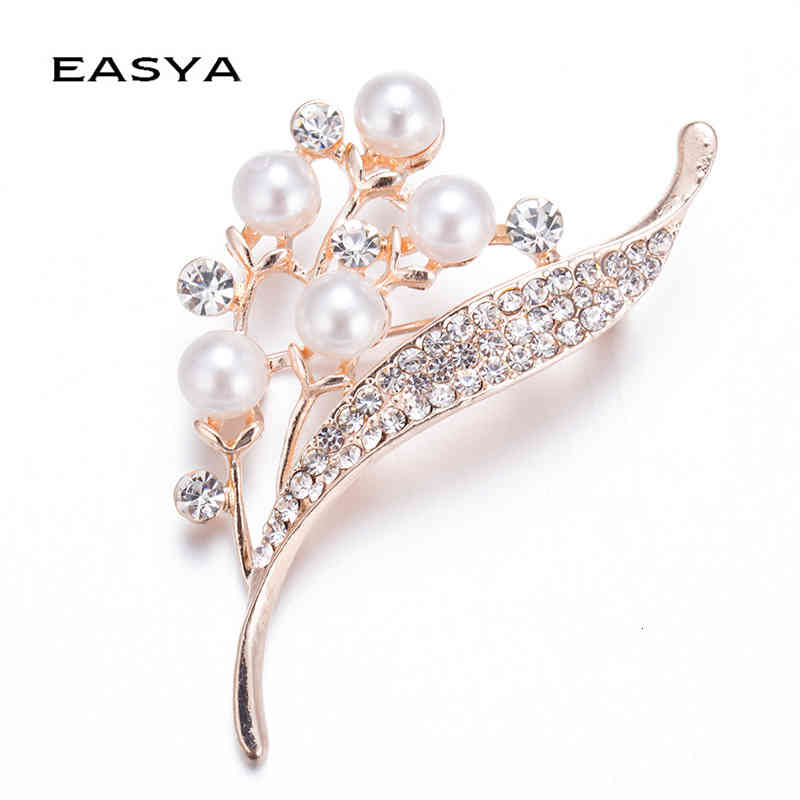 Brooch Isiya Flower Pearl Women's Fashion Scarf Buckle Exquisite Clothing Accessories