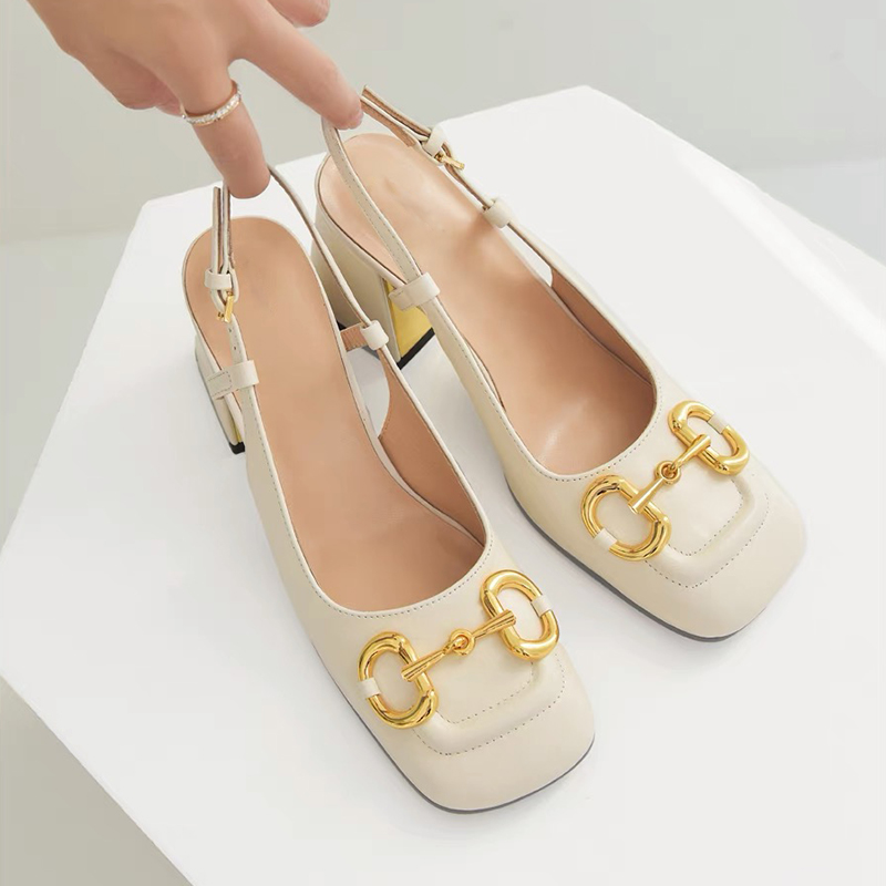 Women's mid-heel Slingback pump with Horsebit Summer Vintage Sandals Real Leather Mules Shoes Square Serpentine Party Shoes Having Box 273, Black
Women's mid-heel Slingback pump with Horsebit Summer Vintage Sandals Real Leather Mules Shoes Square Serpentine Party Shoes Having Box 273, Black