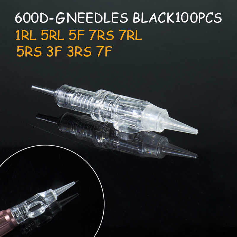 Cartridge Tattoo Needles RL RS F Disposable Tattoo Needles Eyebrow Permanent Makeup Needles 100pcs For Cartridge Machines Grip 210608