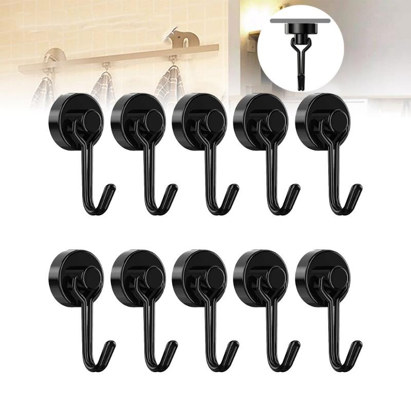 Hooks & Rails Colored Magnetic Rotating Hook, Heavy Neodymium Magnet Hook For Indoor And Outdoor Hanging, Refrigerator, Grill, Black
Hooks & Rails Colored Magnetic Rotating Hook, Heavy Neodymium Magnet Hook For Indoor And Outdoor Hanging, Refrigerator, Grill, Black