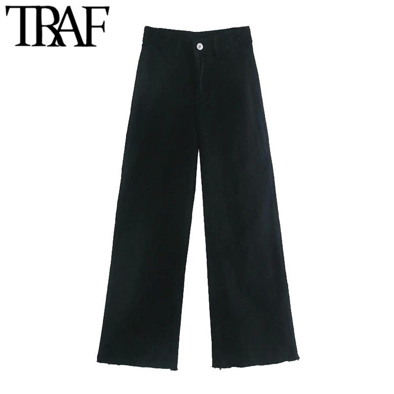 TRAF Women Fashion Pockets Frayed Tassel Straight Jeans Vintage High Waist Zipper Fly Denim Female Ankle Trousers Mujer 210720, As picture
TRAF Women Fashion Pockets Frayed Tassel Straight Jeans Vintage High Waist Zipper Fly Denim Female Ankle Trousers Mujer 210720, As picture