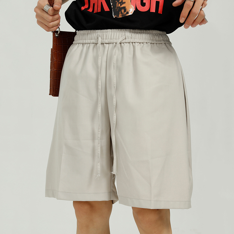IEFB Men's Clothing Summer Korean Drawstring Elastic Waist Shorts Simple Loose Trend Personalized Casual Shorts 9Y7452 210524