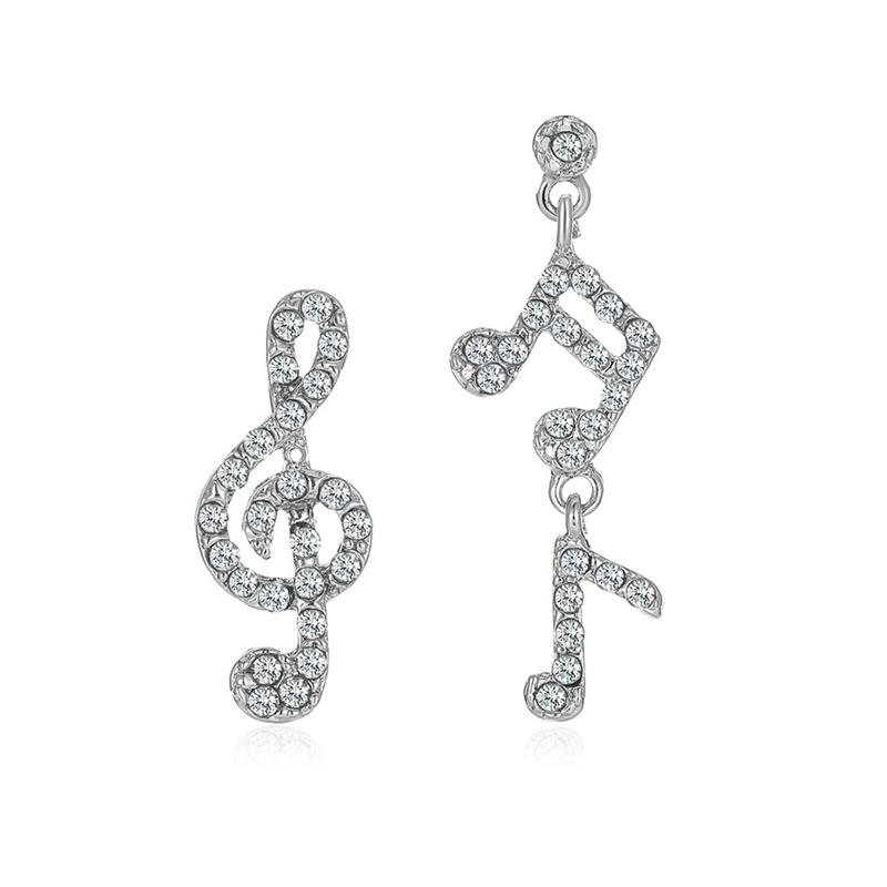 Dangle & Chandelier 1 Pair Creative Crystal Music Note Ear Stud For Women Girl Trendy Geometric Asymmetrical Earrings Jewelry Gift, Silver
Dangle & Chandelier 1 Pair Creative Crystal Music Note Ear Stud For Women Girl Trendy Geometric Asymmetrical Earrings Jewelry Gift, Silver