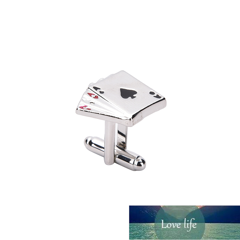 1 Pair Jewelery 4A Poker Cufflinks Male French Shirt Cuff Links Cards Design Cufflink Fashion For Men039s Jewelry