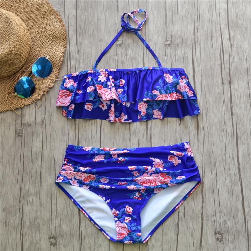 Women' Swimwear Lotus Leaf Bikini Set Hanging Neck Bandage Swimming Suit Back Halter Sexy Girls Swimsuits 2021, As picture
Women' Swimwear Lotus Leaf Bikini Set Hanging Neck Bandage Swimming Suit Back Halter Sexy Girls Swimsuits 2021, As picture