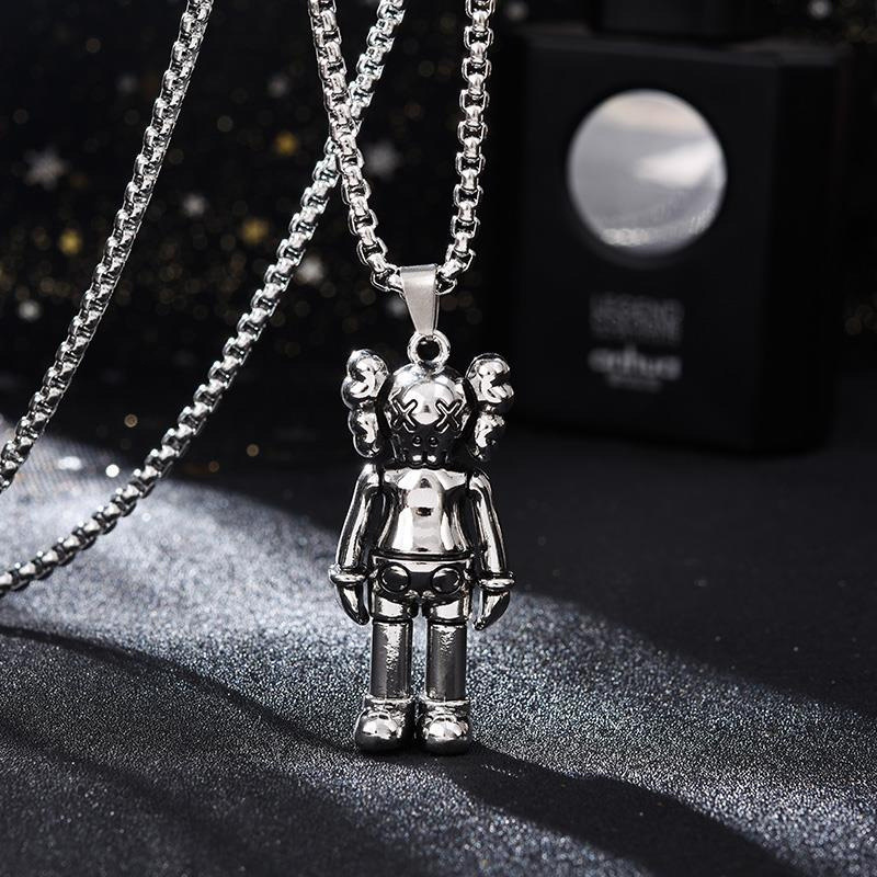 Kaws Sesame Street Doll Titanium Steel Necklace Ins Fashion Brand Hip Hop Personality Men's Disco Lovers Women, Silver
Kaws Sesame Street Doll Titanium Steel Necklace Ins Fashion Brand Hip Hop Personality Men's Disco Lovers Women, Silver