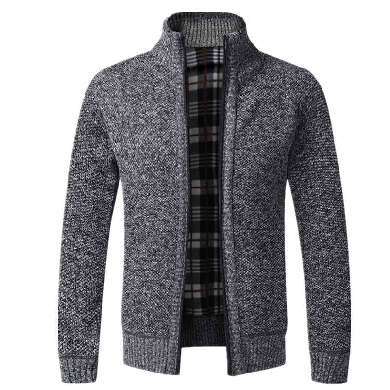 AIOPESON Slim Fit Cardigan Men Stand Collar Casual Outwear Mens Sweater Autumn Winter Business Warm Men Clothing 210818