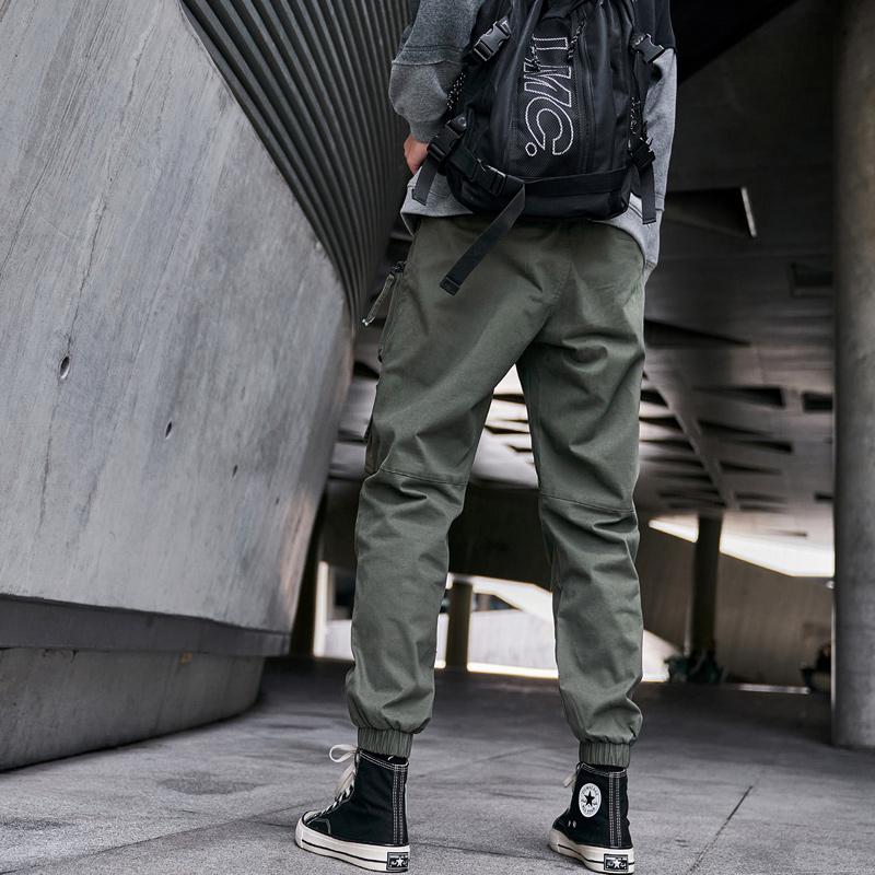 Men's Pants 2021 Mens Cargo Men Fashion Black Baggy Joggers Korean Style Hip Hop Japanese Streetwear Trousers For