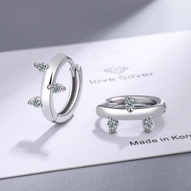 Hoop & Huggie Fashion Personalized Zircon Earrings For Women OL Trendy Crystal Hoops Jewelry Gift Simple Lady Piercing Earring Silver
Hoop & Huggie Fashion Personalized Zircon Earrings For Women OL Trendy Crystal Hoops Jewelry Gift Simple Lady Piercing Earring Silver