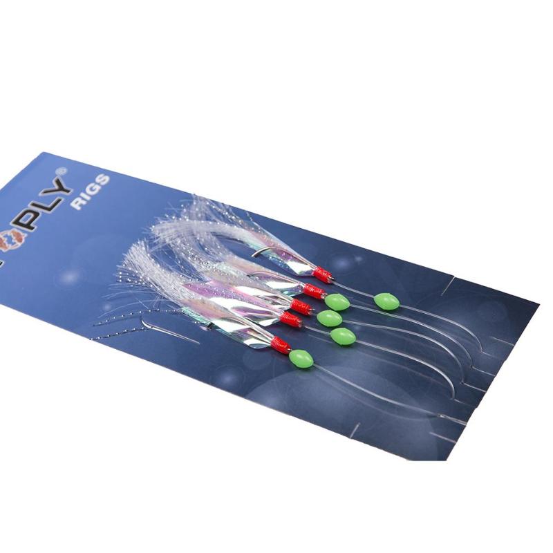 Fishing Hooks 5 Pcs Steel Carbon Mackerel Feathers Bass Cod Lures Sea Tackle Boat Luminous Hook Treble
Fishing Hooks 5 Pcs Steel Carbon Mackerel Feathers Bass Cod Lures Sea Tackle Boat Luminous Hook Treble