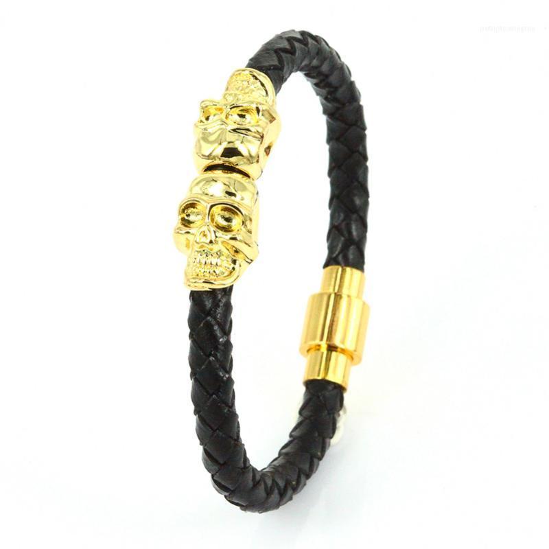 Bangle 2021 Fashion Punk Rock Jewelry Skull Genuine Leather Man Bracelets For Women Gold Color Twin Men Bangles Bijoux Homme1
Bangle 2021 Fashion Punk Rock Jewelry Skull Genuine Leather Man Bracelets For Women Gold Color Twin Men Bangles Bijoux Homme1