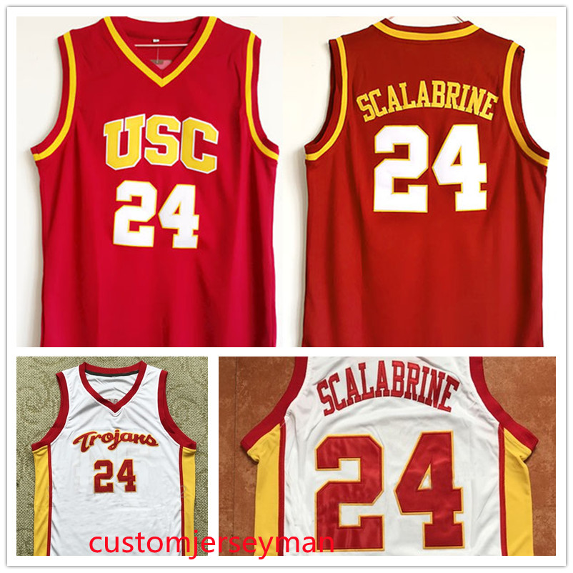 USC #24 Brian Scalabrine COLLEGE BASKETBALL Jersey white red black Mens Stitched Custom made size S-5XL
USC #24 Brian Scalabrine COLLEGE BASKETBALL Jersey white red black Mens Stitched Custom made size S-5XL