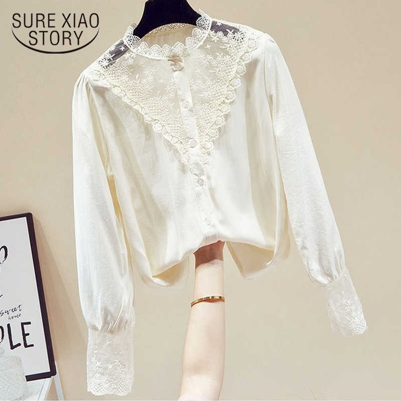 Spring French Vintage Blusas Hollow Out Lace Stitching Bottoming Blouse Women' Long Sleeve Cotton Shirt Sweet 13121 210527, Apricot
Spring French Vintage Blusas Hollow Out Lace Stitching Bottoming Blouse Women' Long Sleeve Cotton Shirt Sweet 13121 210527, Apricot
