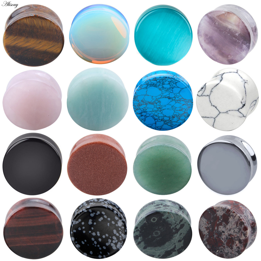 1PC Stone Ear Plugs Gauges Earrings Women Men Ear Plug Flesh Tunnel Piercing Expander Ear Stretcher Body Piercing Jewelry Factory price expert design Quality Latest
1PC Stone Ear Plugs Gauges Earrings Women Men Ear Plug Flesh Tunnel Piercing Expander Ear Stretcher Body Piercing Jewelry Factory price expert design Quality Latest
