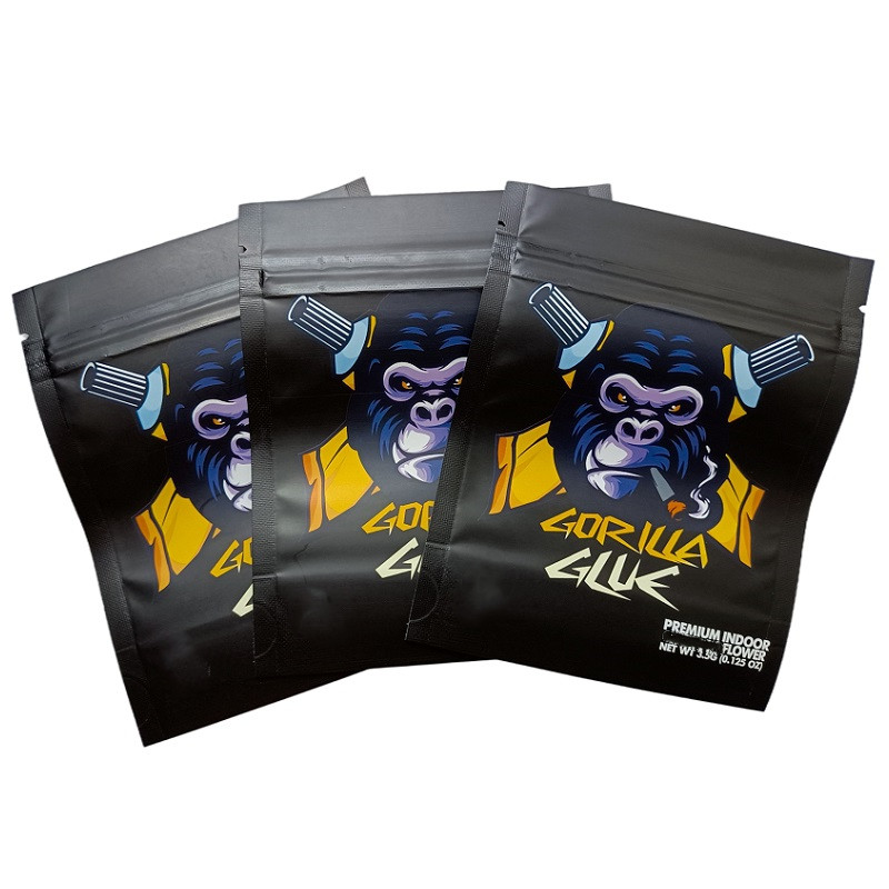 pouch mylar bag Gorilla Glue packing bags yellow black plastic packaging Bags With zipper california 3.5g
pouch mylar bag Gorilla Glue packing bags yellow black plastic packaging Bags With zipper california 3.5g