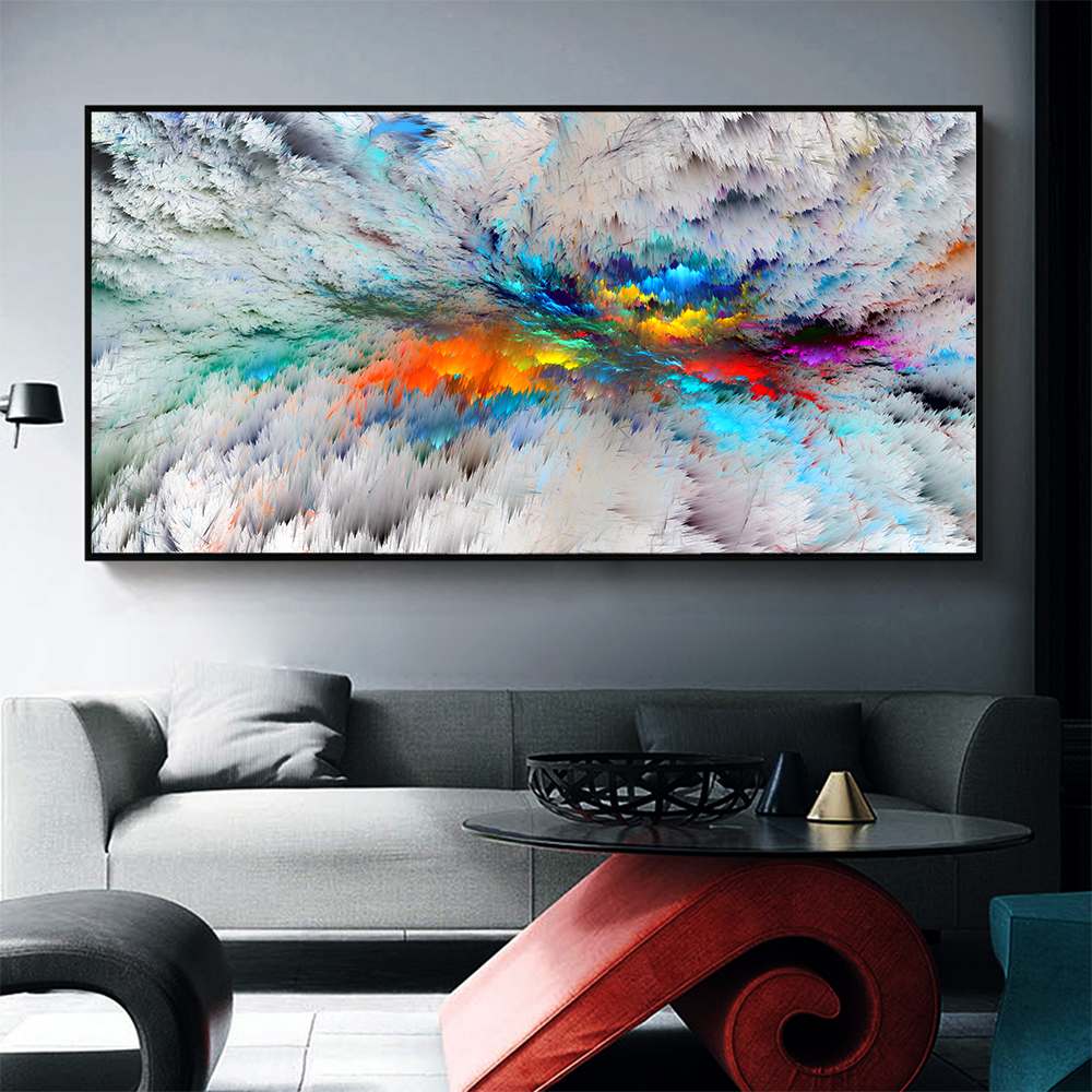 Big Size Abstract Cloud Painting Poster Wall Art Landscape Picture Canvas Print for Living Room Home Decor Unframe